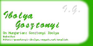 ibolya gosztonyi business card